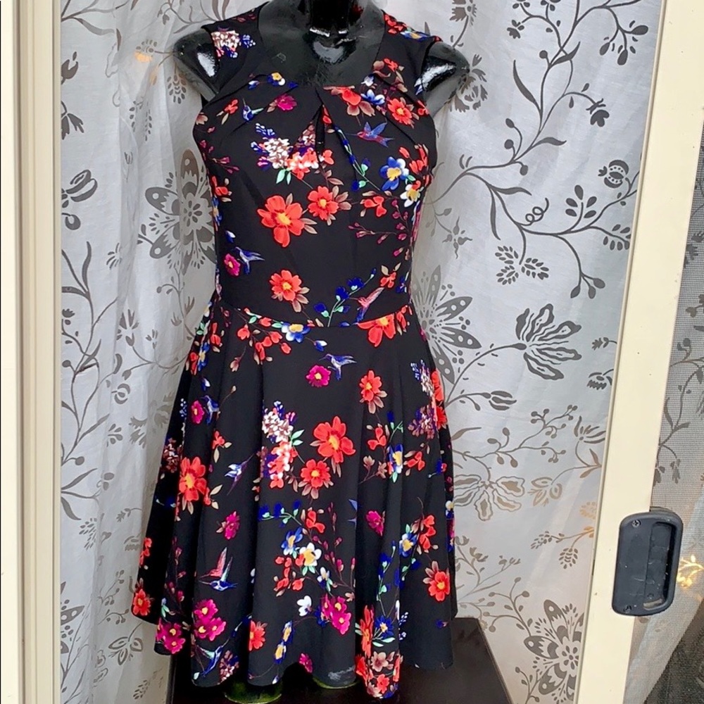 Express Dress Black Floral size 4